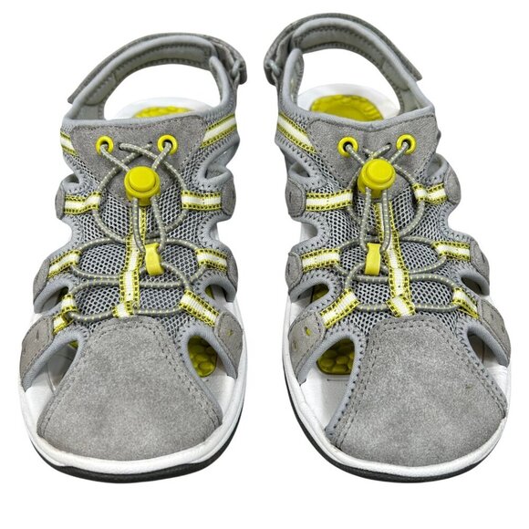 Lands' End Gray Closed Toe Comfort Adjustable Sport Hiking Sandals Size 8D - Picture 1 of 12